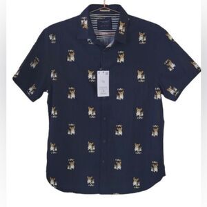 Denim & Flower Ricky Singh Best Dad Dog Shirt Medium NWT